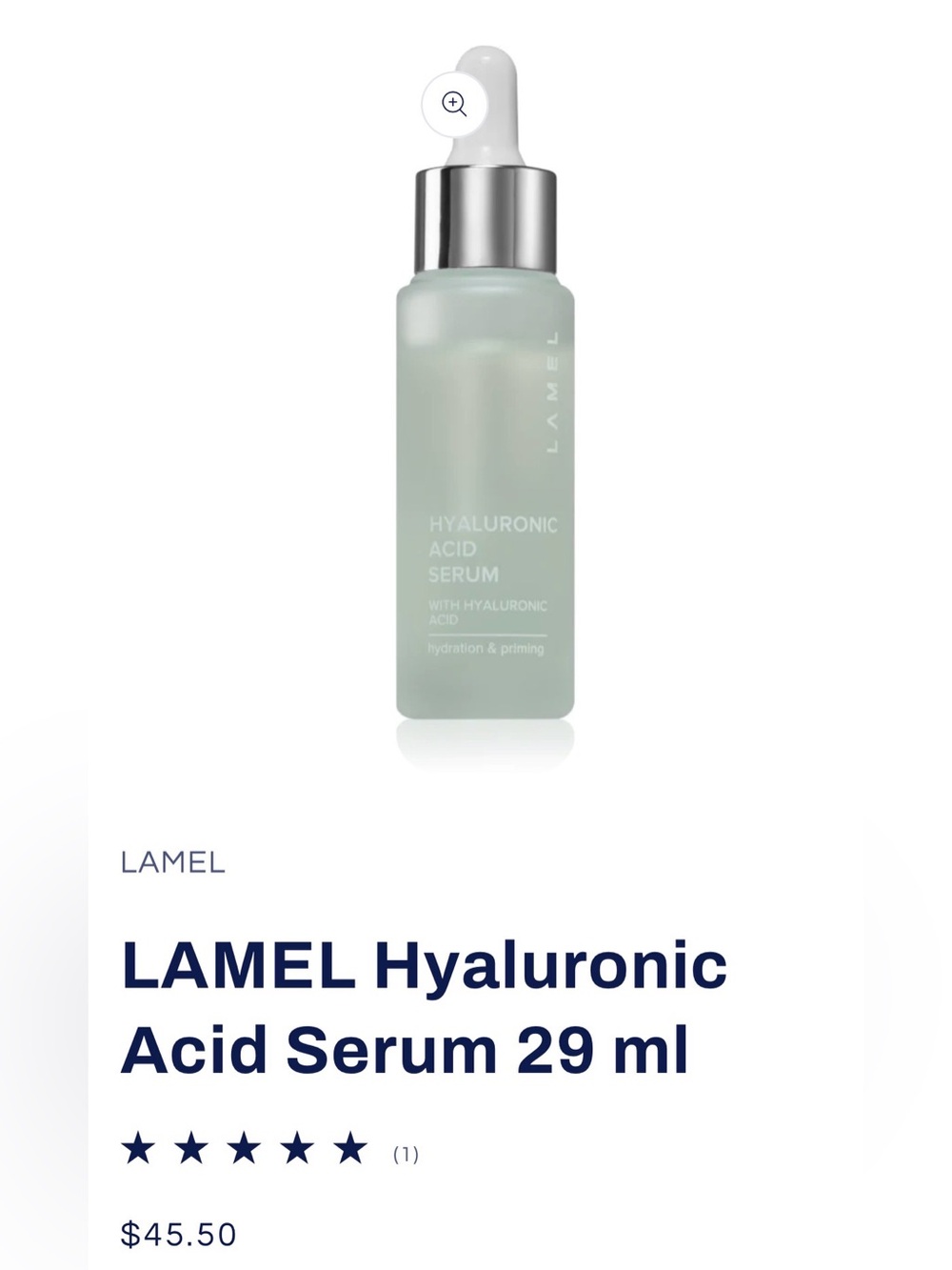 LAMEL Hyaluronic Acid Serum - Hydrating Face Day Night Use, NIB